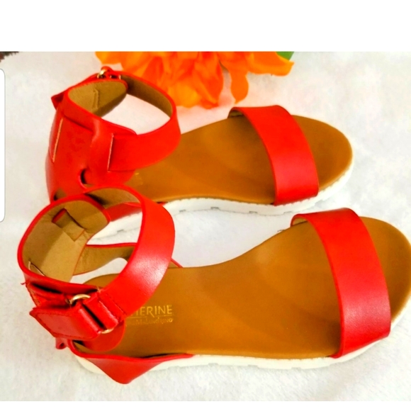 CATHERINE MALANDRINO GIRLS RED SIZE 10 TODDLER SAN - Picture 8 of 10